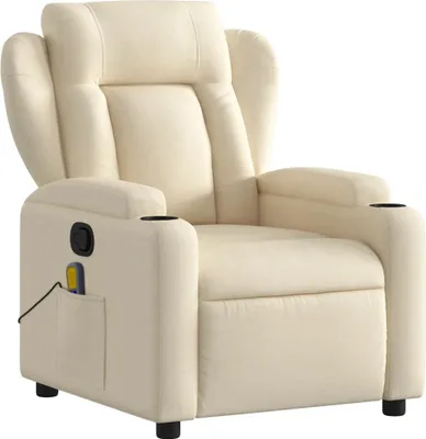 Image de Fauteuil de massage Crème Tissu