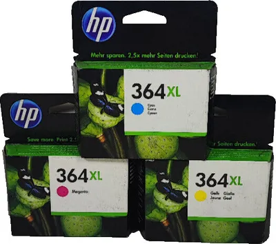 Produktbild von 3er HP 364XL Satz Set Combopack Tintenpatronen - C/M/Y XL CB323EE CB324EE CB325EE für Deskjet 3070A 3520 - PhotoSmart - MHD End of life.
