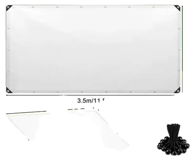 Immagine prodotto di Copertura per pollaio, materiale PE impermeabile, facile da installare, copertura bianca, 2 pezzi da 3,5 x 2 m