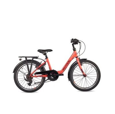 Produktbild von 20 Zoll Kinderfahrrad, 6-Gang, Mädchenfahrrad, S’COOL chiX, ab 6–9 Jahre, 115–130 cm, Koralle/Dunkelrot