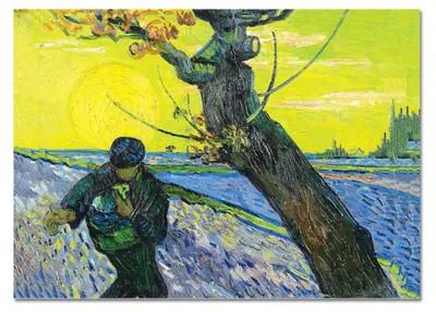 Zdjęcie produktu dla Giallobus - Siewca - Vincent Van Gogh - 50D x 35S cm - Obraz - Szkło akrylowe