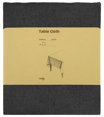 Image de vidaXL, lot de 5 nappes carrées, gris foncé, 90 x 90 cm