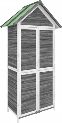 Image de vidaXL Abri de jardin Gris 89x52,5x175 cm Pin massif