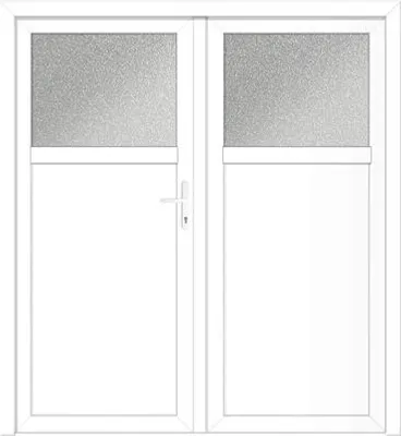Produktbild von RORO Nebeneingangstür Missouri 2.flg 200x200 cm Kunststoff weiß/weiß 1/2-1/2 Gehflügel Rechts-Standflügel Links