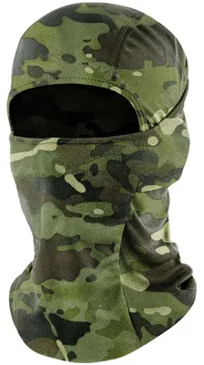 Productafbeelding van Stormkap, skimasker, balaclava, groene camouflage, voor heren en dames, 1 stuk