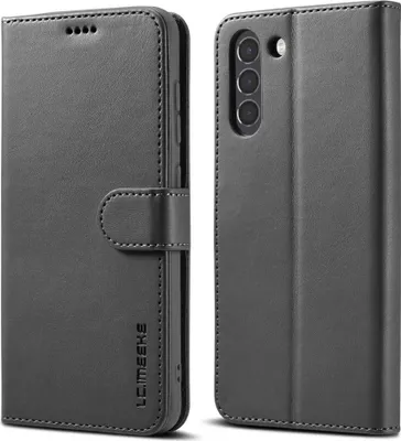Produktbild von Samsung Galaxy S21 FE Hülle - LC.IMEEKE Luxus Klapphülle - Schwarz