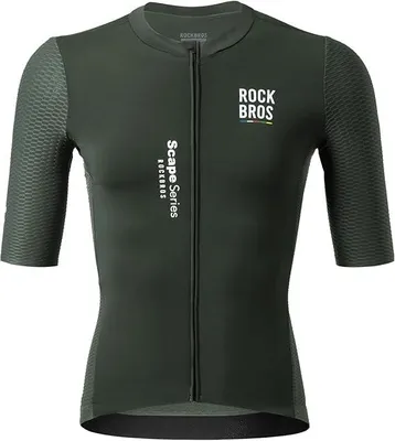 Image de Maillot de cyclisme ROCKBROS Road to Sky pour homme, à manches courtes, vêtements de cyclisme, maillot de cyclisme pour homme, respirant, pour les sports de plein air, taille 4XL