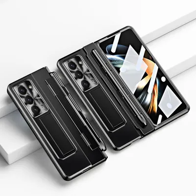 Produktbild von Für Samsung Galaxy Z Fold5 5G Scharnier Case mit Stand- Stifthalterung u. Stift