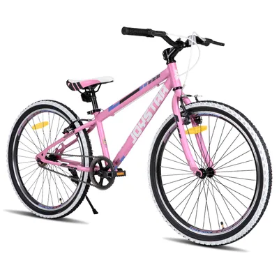Produktbild von JOYSTAR 24 Zoll Kinderfahrrad für Jungen & Mädchen im Alter von 7-12 Jahren Hardtail Mountainbike für Kinder mit 1-Gang, Rosa
