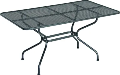 Produktbild von Royal Garden Gartentisch Streckmetall, ohne Schirmloch, 145 x 90 x 74 cm, Metall, grau