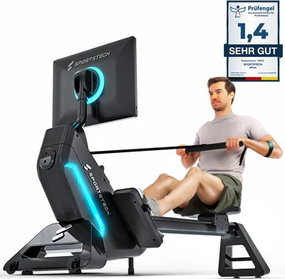 Produktbild von Sportstech Rudergerät sRow 21,5" Touch-Display | LED-Feedback | Kurse
