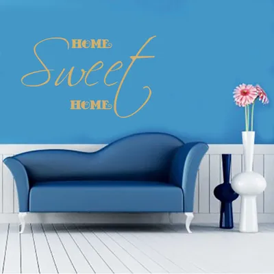 Produktbild von Wandtattoo - Wandaufkleber - Wandtattoo "Home Sweet Home" - 60cm x 36cm gold - Dekoration Küche Wohnzimmer Wand