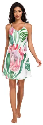 Productafbeelding van Zomer Satin Nachthemd met V-hals
