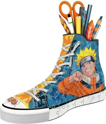 Obrázok produktu pre 3D puzzle tenisky Naruto Ravensburger, 108 dielov, modrá, 21,4 x 13,5 cm