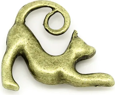 Produktbild von 10 Katzen - Anhänger, 17 x 14 mm, antikbronze