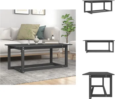 Produktbild von vidaXL Couchtisch Grau 110x55x45 cm Massivholz Kiefer -  Couchtische