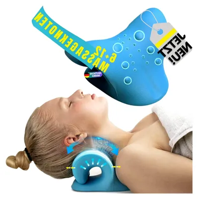 Produktbild von Nackenstrecker; Entspannungskissen für den Nacken; Nackendehner bei Nacken- und Schulterschmerzen, Linderung von Nackenschmerzen und Verspannungen; Nackenwolke (Himmelblau)