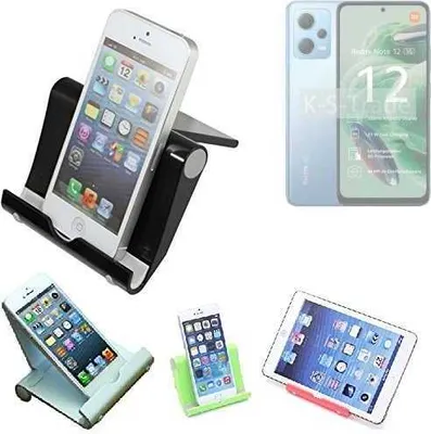 Produktbild von K-S-Trade Handy-Ständer kompatibel mit Xiaomi Redmi Note 12 5G faltbarer Tischständer Smartphone Tablet Halterung Reise