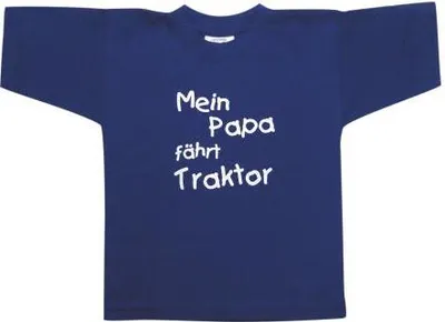 Produktbild von Kinder-T-Shirt mit Print - Mein Papa fährt Traktor - 08268 blau - Gr. 98 - 164 Größe - 98/104