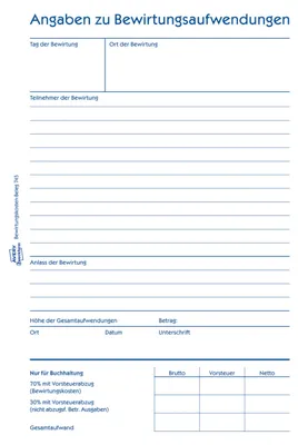 Obrázok produktu pre Avery Zweckform® 745 Potvrdenie o výdavkoch v pohostinstve, DIN A5, mikroperforované, 50 listov, žltá farba