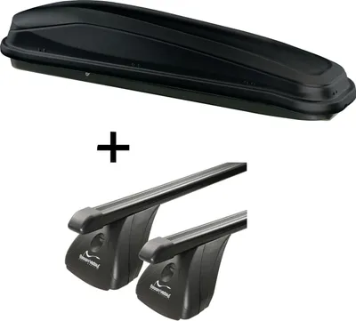 Obrázek produktu pro Střešní box JUEASY300 300 litrů černý + ocelový střešní nosič Aurilis VDP kompatibilní s Mercedes CLASSE C Coupé (C205) (2 dveře) od 2016