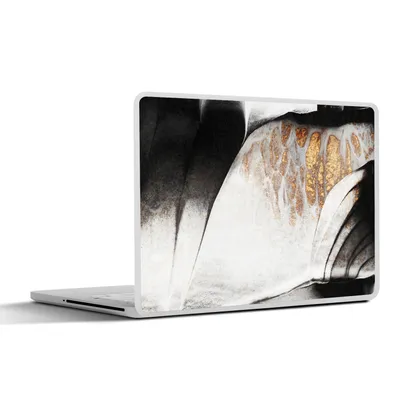 Produktbild von MuchoWow® Laptop Aufkleber Sticker Cover Gold - Abstrakt - Design 30x21 cm - Sticker für Laptop - Selbstklebend