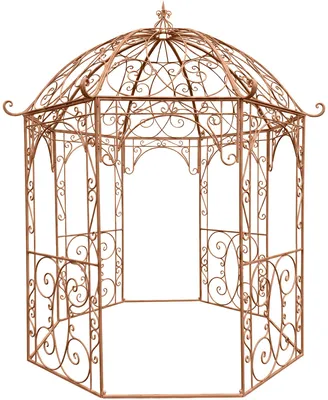 Produktbild von CLP Rosenpavillon aus Eisen Leila, Gartenpavillon im Jugendstil nostalgisch, Rankhilfe pulverbeschichtet für Kletterpflanzen und Rosen antik braun