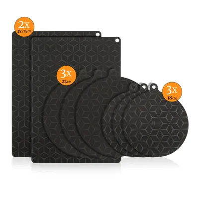 Produktbild von Meisterhome® Induktionsschutzmatte – Herdabdeckplatte - Herdabdeckung Induktionsfeld - Hitzeschutzmatte - Induktionsmatte für alle Größen - Silikon Matte - Induktion Schutzmatte, Model:Set 1