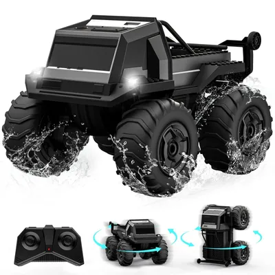 Productafbeelding van RC amfibische auto - 1:16 - 4WD - Waterdicht - Met licht - 60 minuten speeltijd