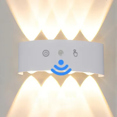 Obrázok produktu pre Nástenná lampa so senzorom – nočná lampa, bezdrôtová – osvetlenie chodby – stmívateľné svetlo – batéria 4000 mAh – čierna
