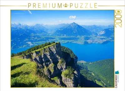 Produktbild von CALVENDO Puzzle Blick vom Niederhorn auf den Thunersee 2000 Teile Puzzle quer | 2000 Teile Lege-Größe 90x67cm Foto-Puzzle für glückliche Stunden