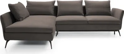 Produktbild von Ecksofa Demisbal mit Schlaffunktion, Bettkasten, Dunkelgrau, rechtsseitig