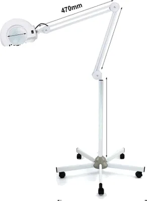 Immagine prodotto di Lampada d'ingrandimento a LED, ingrandimento 5x, braccio regolabile, BIANCO, 5X