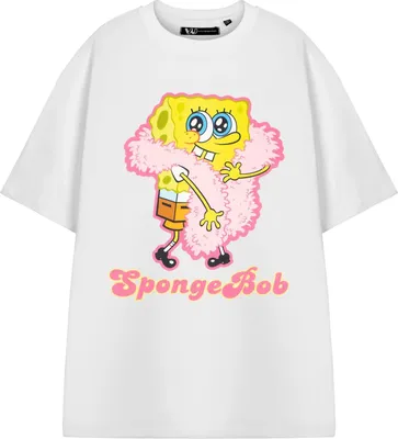 Produktbild von SpongeBob SquarePants - "Feather Boa" T-Shirt für Damen, kurzärmlig NS9059 (XL) (Weiß)
