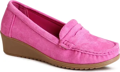 Produktbild von topschuhe24 3014 Damen Keilabsatz Pumps Komfort Slipper, Farbe:Pink, Größe:41 EU