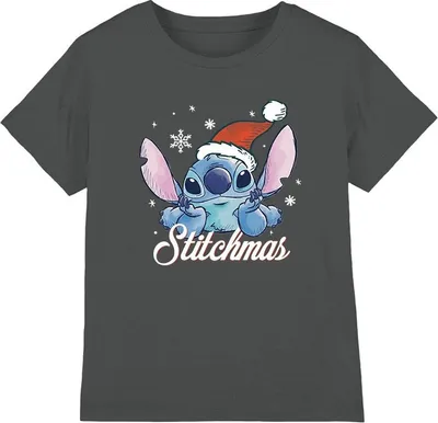 Produktbild von Lilo & Stitch - "A Stitchmas Christmas" T-Shirt für Kinder TV3818 (116) (Holzkohle)