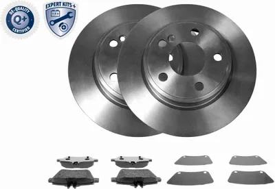 Produktbild von 2x BREMSSCHEIBEN mit Bremsbelägen + BREMSBELÄGE HINTEN