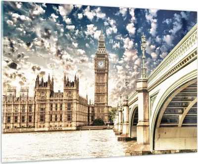 Produktbild von Bilder auf glas - London architektur big ben - 100x70cm - Glasbilder - Wandbilder - Kunstdruck - zum Aufhängen bereit - Wanddekoration aus Glas - Glas Bilder - Wandbild auf Glas - GAA100x70-2415