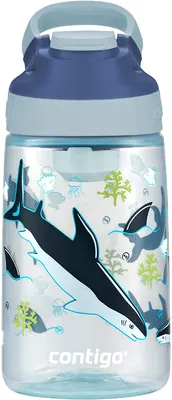 Image de Gourde ContiGo! Gizmo Sip pour enfants, gourde robuste sans BPA, 100 % étanche, boisson intuitive sur simple pression d'un bouton, nettoyage facile, idéale pour la crèche, la garderie, l'école, le sport, 420 ml