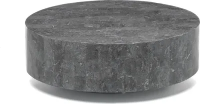 Produktbild von Runde 1 - Couchtisch (85 x 85 x 28 h) aus grauem Fossilstein