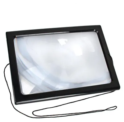 Obrázok produktu pre Veľká lupa na stránky A4, hands-free, 3x zväčšenie s LED osvetlením, lupa na čítanie Gdel