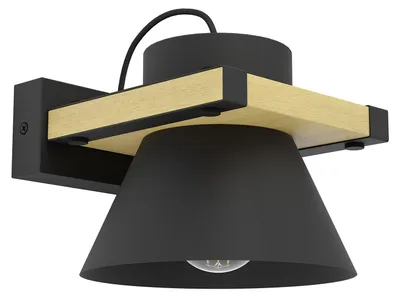 Immagine prodotto di Applique Vintage Maccles Acciaio Nero 1 Luce E27