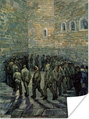 Produktbild von MuchoWow® Poster Übung für Gefangene - Vincent van Gogh 120x160 cm - Wandbilder