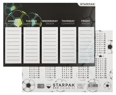 Produktbild von Unterrichtsplan mit Multiplikationstabelle A5 Football STARPAK 431260