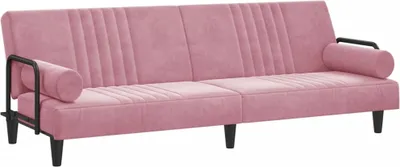 Immagine prodotto di Divano Letto con Braccioli Rosa in Velluto