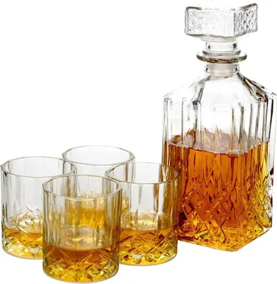 Produktbild von Karafa na whisky, 900 ml, 4 poháre