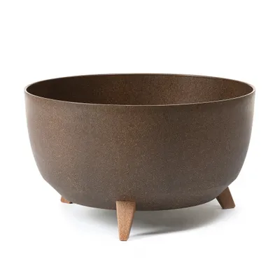 Obrázek produktu pro Květináč LAMELA Květináč ROMA ECO COFFEE, průměr 47 cm, miska na nožičkách, espresso