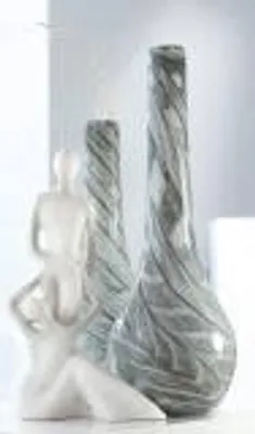 Produktbild von Gilde Glas Halsvase Höhe 60 cm
