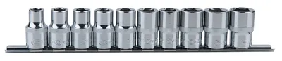 Zdjęcie produktu dla KS TOOLS Zestaw nasadek sześciokątnych 1/2" CHROMEplus 10 szt. 918.0650