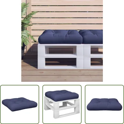 Produktbild von The Living Store Palettenkissen Marineblau 60x60x12 cm Stoff